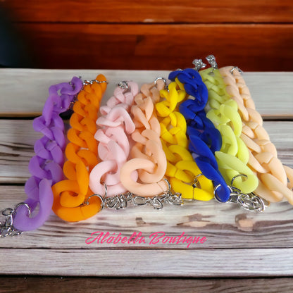 Lady Solid Color Acrylic Bracelet