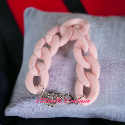 Lady Solid Color Acrylic Bracelet