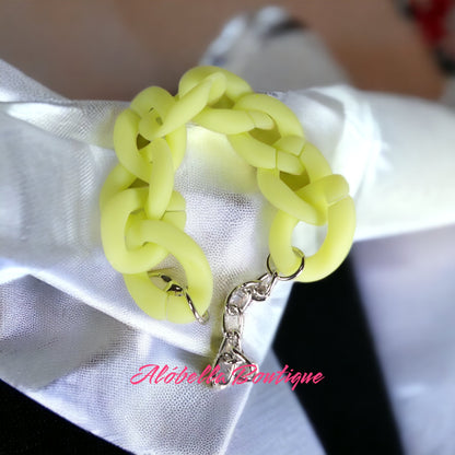 Lady Solid Color Acrylic Bracelet